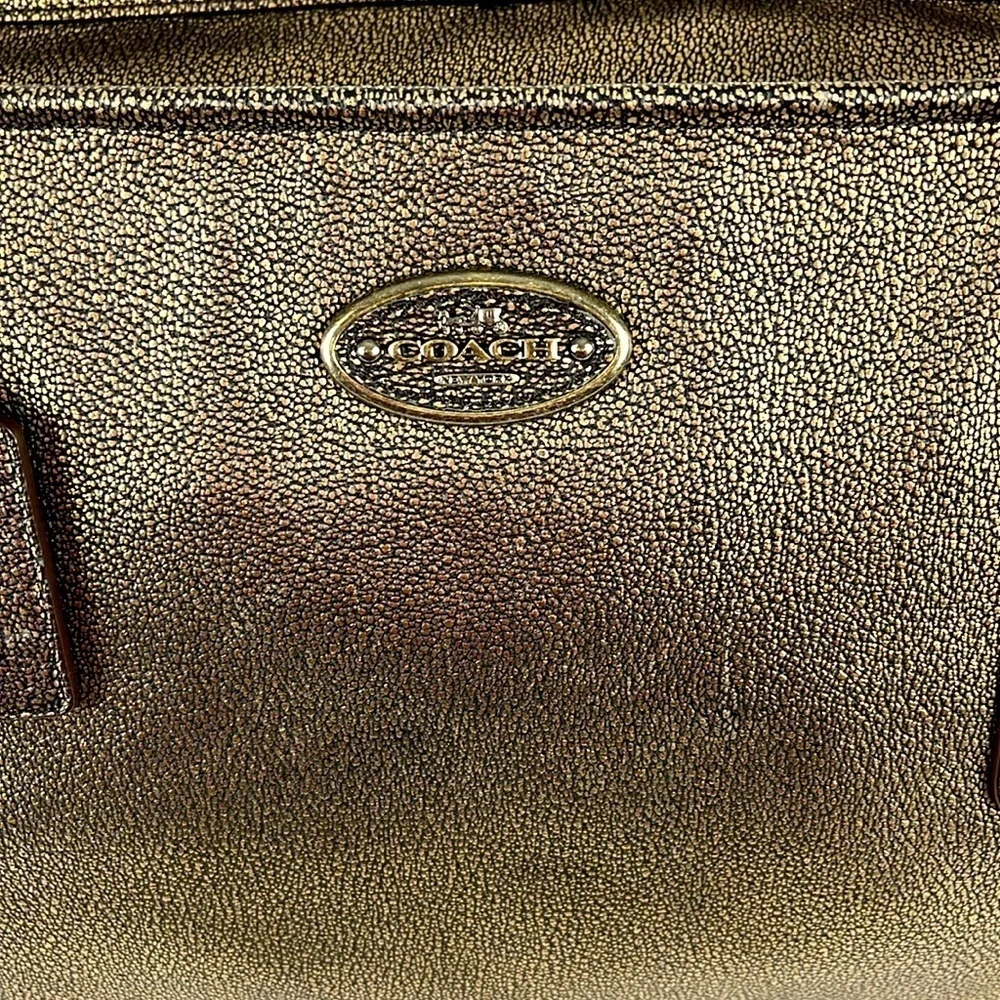 Coach Chicago Ellis Metallic Bronze Pebble Leather Large Tote Bag